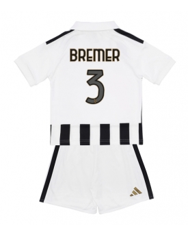 Billige Fotballdrakt Juventus Gleison Bremer #3 Replika Hjemmedraktsett Barn 2026-27 Kortermet (med bukser)